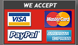 We Accept Visa, Paypal, MasterCard, American Express